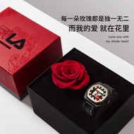 [Limited New Style] FILA FILA Watch Female Valentine's Day Preserved Flower Couple Retro Daddy Watch