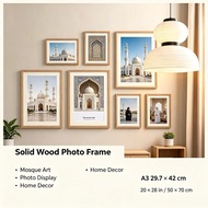 Solid Wood Photo Frame A3 29.7x42cm / 50x70cm Wall Mounted Picture Frame for Home Wall Decor