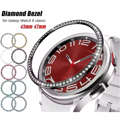 HOT Diamond Ring Bezel For Samsung Galaxy Watch 6 classic 43mm 47mm Diamond Decoration Bezel Protect