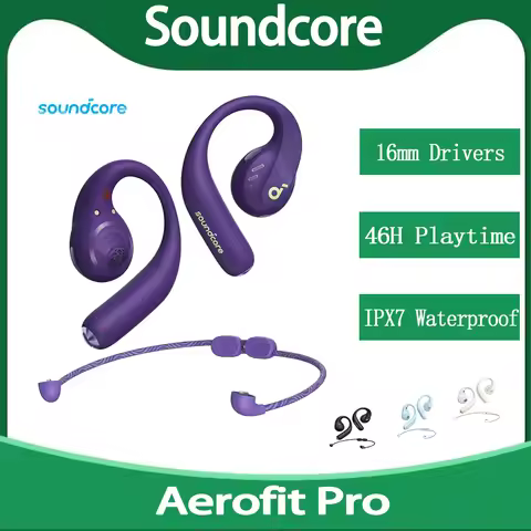 New Original Anker Soundcore AeroFit Pro Open-Ear Headphone 16.2mm Wireless Bluetooth Sport Earphone