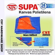 CANVAS Waterproof Ready Made Sheet Canvas Blue Orange Colour