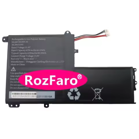 RozFaro For Machenike MC15N 585393-3S 11.4V Laptop Battery For MachCreator Genesis N15 JB0C1G001RU J