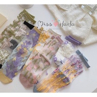 ** Miss Ha * Q082.Spring Light Color Garden Translucent Socks < Seven Colors >.2204