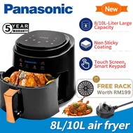 Panasonic 8L Air Fryer Oven with Digital Touch Screen,Multifunctional Large Capacity, Grilling and B