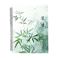 Transparent Non-Glare A4 Music Score Folder Bamboo Watercolor Modifiable Plastic Clip for Guzheng Er