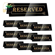 Double-Sided, Waterproof 6x2x1.6 in Acrylic Table Tent-10PCS Reservations Signs-Seated Table Indicat