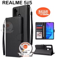 Flip Case Realme 5/5i Flip Dompet Casing HP Flip Wallet Leather Cover Dompet hp