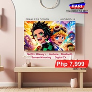 HARI TV 32inch (FRAMELESS)Smart Android 14 w/ BLUETOOTH 1080 FULL HD