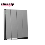 GOSSIP Wall Light Switch Panel, Durable Grey Wall Switches, High Quality Household Home Accessories 
