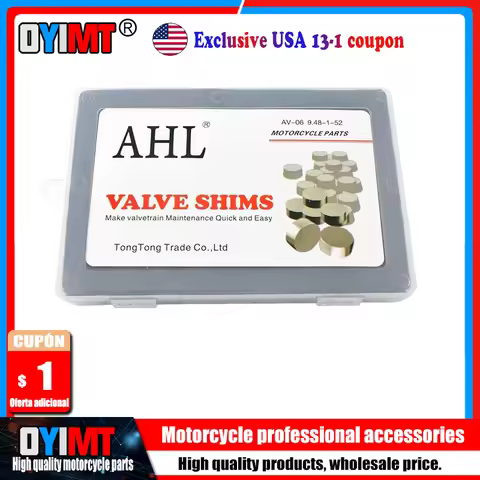 9.48 mm Motorcycle Engine Part 52pcs Valve Shims For KAWASAKI GPZ1100 KFX400 KFX450R KLX300R KLX400R