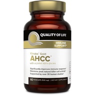❖ Quality of Life Premium Kinoko Platinum 750mg of AHCC Immune Support 60 Veggie Capsules