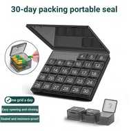 Pill Box One Month Medicine Dispenser 30 Days Medicine Box Portable Medicine 31 Days Dispensing Remi