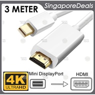 4K UHD MINI DISPLAYPORT TO HDMI 3 METER CABLE MINI DP TO HDMI CABLE 3M MINI DISPLAY PORT TO HDMI FOR