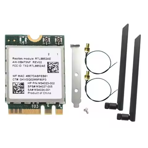 A23F-RTL8852AE Wifi 6 Network Card With 8Dbi External Antenna 1800M Wireless Wifi Module M.2 NGFF Ad