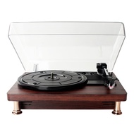 Retro Vinyl Record Player W/ Dustproof Cover Record Player 33/45/78RPM Turntables Gramophone Phonogr