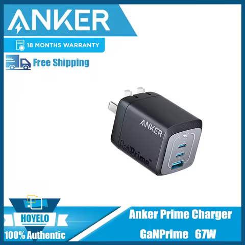 Anker-Prime GaN Multi Port Charger Plug, Type C Fast Charging Suitable, 67W