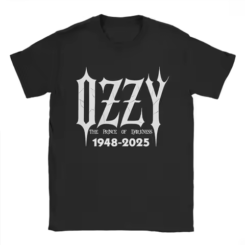 Ozzy Osbourne Rip 1948-2025 Accessories Men Women T Shirt Pure Cotton Tee Print Black Sabbaths Rock 