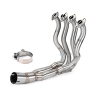 Slip On For Kawasaki ZX-6R ZX6R ZX636 2009 - 2022 Motorcycle Exhaust Escape Front Link Pipe Muffler