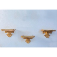 Pine wood wall-mounted altar shelf set - Catholic altar, altar decoration