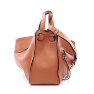 【二手】 LOEWE HAMMOCK SMALL 兩用ブラウン皮革手提包，女士，二手 B