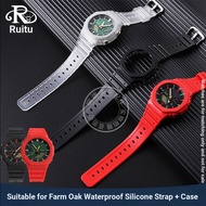 Ruito Adapt to Casio Farm Oak GA2100/GA2110/GA-B2100 Transparent Case Strap Accessories