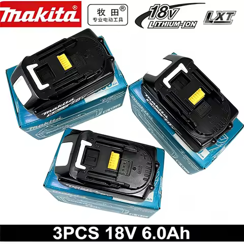 Genuine Makita 18V 6.0Ah battery with charger set for Makita 18V power tool DDF487 DTW700 GBA404 DUC