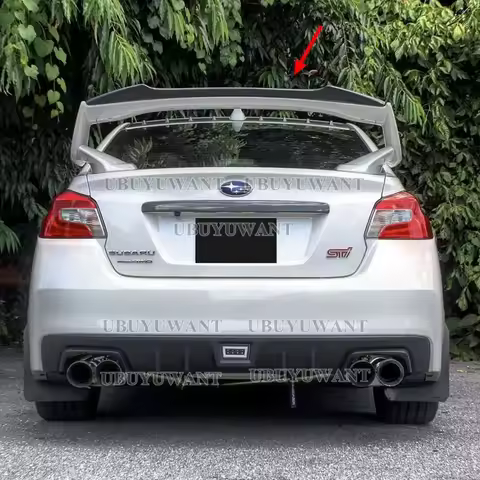 Real Carbon Fiber Trunk Lip Spoiler Fit For Subaru WRX STI 4th Gurney Flap Rear Wing 2015 2016 2017 