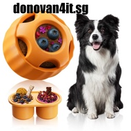 DONOVAN4IT Puppy Swing Leak Feeder, Durable Dental Health DIY 2-grid Food Mold for Dog, Non-Toxic Ea