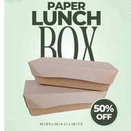 10pcs Paper Lunch Box Medium Kraft Laminate/Brown Rice Wrap Box Rice Box