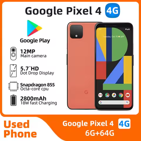 Google Pixel4 4G CPU Qualcomm Snapdragon 855 Battery capacity 2800mAh smartPhone 12MP Cameraoriginal