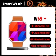 W69+ Amoled 49MM Smart Watch 2Gb ROM Series 9 Compass NFC Feel Game BT Call Music Player iwo Smartwatch u9s w69 pk hello3