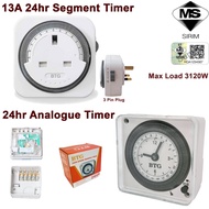 3H Eurosafe Suis Pemasa 13A Segment Plug In/Analog 24 Jam - Timer Switch [SIRIM]