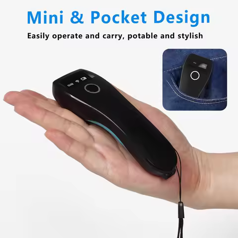 Bluetooth Barcode Scanner Wireless Handheld 1D 2D QR Bar Code Reader Mini Pocket c750 c740 c990 HBA-
