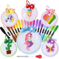 Chuangdi 6 Set Kit Jahitan Silang untuk Pemula Kit Sulaman Jahitan Silang untuk Pemula Jahitan Sulam