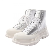 [Used] Alexander McQueen TREAD SLICK Silver Leather Sneakers for Men - Unused