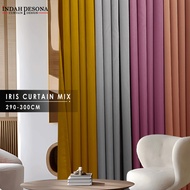 indahpesona.my Iris Curtain Mix (290CM-300CM) Premium Blackout Curtain Window Tingkap Langsir Murah 