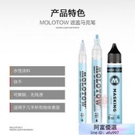超低價·✅3G模型 MOLOTOW 噴涂分色上色遮蓋液藍色遮蓋馬克筆24MM 遮蓋筆