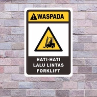 Traffic heart sign sticker forkliftLintas 15x20 cm, 20x30 cm, & 30x40 cm