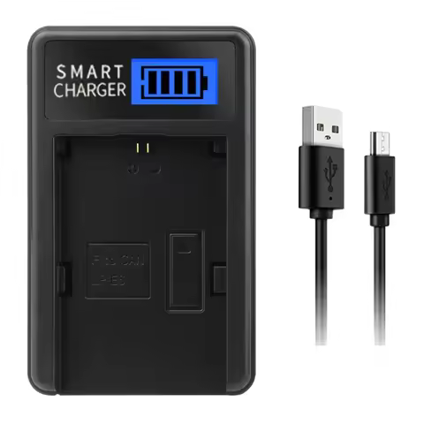 LP-E6 LPE6 LP E6 USB Battery Charger with LCD Screen Replacement for Canon EOS 5D Mark II, EOS 5D Ma