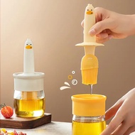 Duckling Silicone Oil Brush with Brush Oil Storage Bottle Oil Brush Integrated Household Barbecue Oi