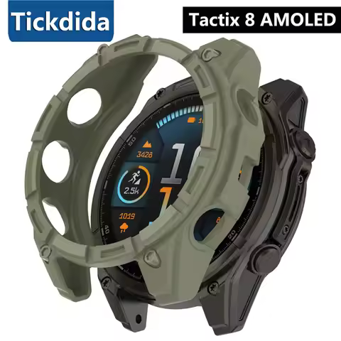 Silicone Protective Cover for Garmin Tactix 8 AMOLED 51mm 47mm Soft Silicone Case for Garmin Tactix 
