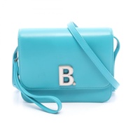 【二手】BALENCIAGA單肩包，珠點圖案，592898，綠松石色皮革，珠點圖案，女士單肩包，二手