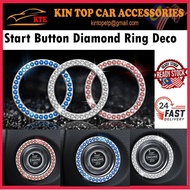 Car Start Button Decorative Diamond-encrusted Crystal Ring / Car Start Ring Stop Engine Ignition Push Button Deco