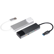 USB Fiber Optic Sound Card 5.1 Channel Game Chat Laptop Live Broadcast External Aluminum Alloy with 