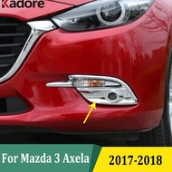 For Mazda 3 M3 Axela 2017 2018 Chrome Front Foglight Lamp Cover Head Foglamp Bezel Trims Exterior Ac