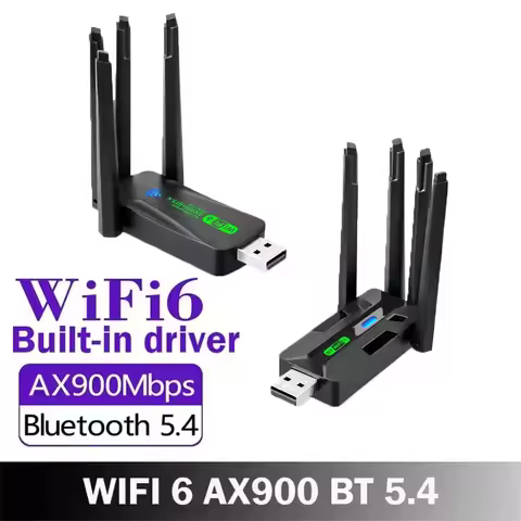 New AX942 WiFi 6 Bluetooth 5.4 USB Adapter 2in1 Dongle 2.4G&5GHz With 4 Antenna Network Wireless Rec