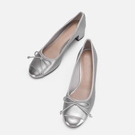 Bow Knot Shoes - Women's Mid-Thick Heel Work Shoes