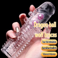 reusable condom kondom tebal besar panjang kondom sarung berduri Beaded Spiky condom tahan lama kond
