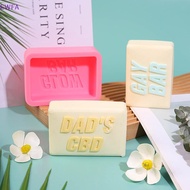 [EWFA-t] Fight Club Letters Soap Silicone Mold Rectangle Bath  Lotion Bar Making Supplies Mould Cake