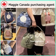 #Maggie Canada# Coach_C4100 C4101 C4102 C7084 Dempsey Drawstring Bucket Bag Women Crossbody Sling Shoulder Handbag